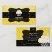 PixDezinesレモンゼストカップケーキ/パティスリー 名刺 (正面/裏面)