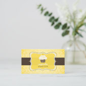 PixDezinesレモンゼストカップケーキ/パティッシセリ 名刺 (スタンド正面)