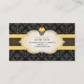 PixDezinesレモンライムがキュープケーキ+ピンストリープを旋回 名刺 (裏面)