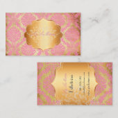 PixDezinesロゼットダマスク/パフェイクーチメント 名刺 (正面/裏面)