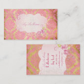 PixDezinesロゼットダマスク/パフェイクーチメント 名刺 (正面/裏面)