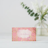 PixDezinesロゼットダマスク/パフェイクーチメント 名刺 (スタンド正面)