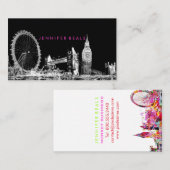 PixDezinesロンドンのアイスカイラ♥イン 名刺 (正面/裏面)