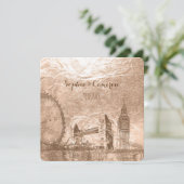 PixDezinesロンドンの都市/フォイフェイクル 招待状 (スタンド正面)