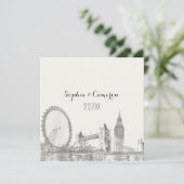 PixDezinesロンドン/DIY背景色 招待状 (スタンド正面)