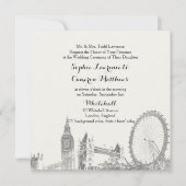 PixDezinesロンドン/DIY背景色 招待状 (裏面)