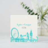 PixDezinesロンドン/DIY背景色 招待状 (スタンド正面)