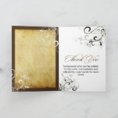 PixDezinesヴィンテージが旋回/結婚's Thank You サンキューカード (内部)