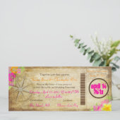 PixDezinesヴィンテージのボーデ航海のィングパス/コンパス 招待状 (スタンド正面)