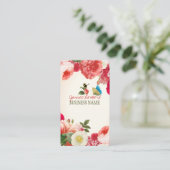 PixDezinesヴィンテージのpeonies/DIYバックグラウンド 名刺 (スタンド正面)