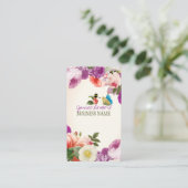 PixDezinesヴィンテージのpeonies/DIYバックグラウンド 名刺 (スタンド正面)