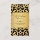 PixDezinesヴィンテージオートクトゥールダマスク 名刺 (裏面)