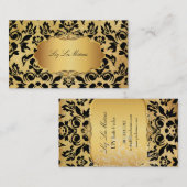 PixDezinesヴィンテージオートクトゥールダマスク 名刺 (正面/裏面)