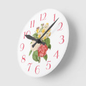 PixDezinesヴィンテージカメリア/ダフォジル/DIYフォント ラウンド壁時計 (傾斜)