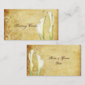 PixDezinesヴィンテージカラユリ、シーティングカード プレイスカード (正面/裏面)