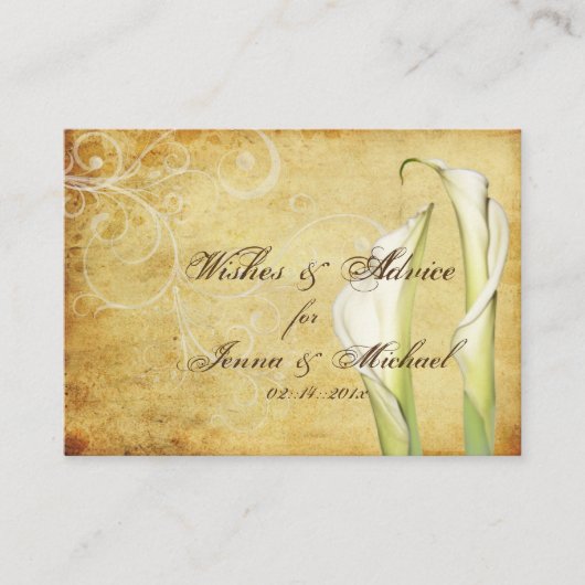 PixDezinesヴィンテージカラリリーアドバイスカード アドバイスカード (正面)