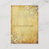 PixDezinesヴィンテージクリームの渦巻き旋回 エンクロージャーカード (裏面)