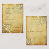 PixDezinesヴィンテージクリームの渦巻き旋回 エンクロージャーカード (正面/裏面)