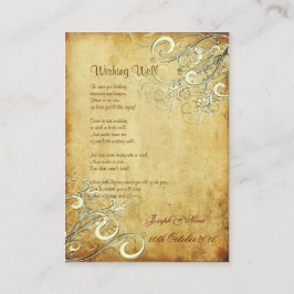 PixDezinesヴィンテージクリームの渦巻き旋回 エンクロージャーカード