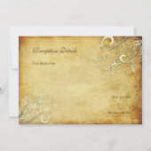 PixDezinesヴィンテージクリーム旋回/パラシフェイクュメント 招待状 (裏面)