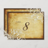 PixDezinesヴィンテージクリーム渦テーブルカード ポストカード (正面/裏面)