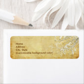 PixDezinesヴィンテージクリーム渦巻き ラベル (インサイチュ)