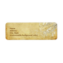 PixDezinesヴィンテージクリーム渦巻き ラベル