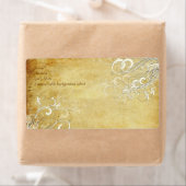 PixDezinesヴィンテージクリーム渦巻き ラベル (インサイチュ)