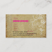 PixDezinesヴィンテージグランジダマスク/ホットピンク 名刺 (裏面)