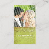 PixDezinesヴィンテージグランジダマスク/緑 名刺 (正面)