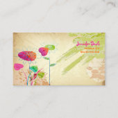 PixDezinesヴィンテージグランジ♥♥フローラ 名刺 (正面)