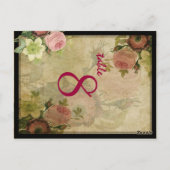 PixDezinesヴィンテージコテージバラ/ディフォント+カラー ポストカード (裏面)