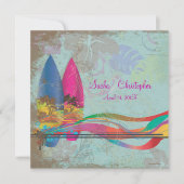 PixDezinesヴィンテージサーファ、宛先イベント 招待状 (正面)