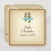 PixDezinesヴィンテージシーホース/招待状 招待状 (正面/裏面)