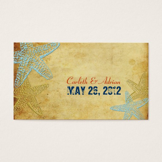 PixDezinesヴィンテージスターフィッシュ/メッセージカード (正面)