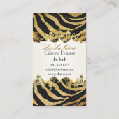 PixDezinesヴィンテージゼブラ/パフェイクーチメント 名刺 (裏面)