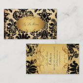 PixDezinesヴィンテージダマスク/パーチフェイクメント 名刺 (正面/裏面)