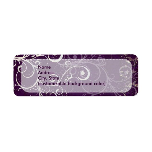 PixDezinesヴィンテージダマスレース/プラム ラベル (正面)