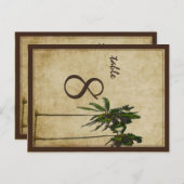 PixDezinesヴィンテージツインパーム/ディフォント+カラー ポストカード (正面/裏面)