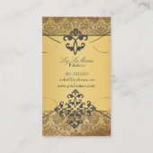 PixDezinesヴィンテージデザイレースダマスク 名刺 (裏面)