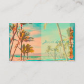 PixDezinesヴィンテージハワイアンビーチシーン 名刺 (裏面)
