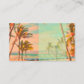 PixDezinesヴィンテージハワイアンビーチシーン 名刺 (裏面)
