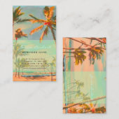PixDezinesヴィンテージハワイアンビーチシーン 名刺 (正面/裏面)