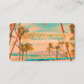 PixDezinesヴィンテージハワイアンビーチシーン 名刺 (裏面)