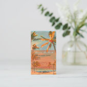 PixDezinesヴィンテージハワイアンビーチシーン 名刺 (スタンド正面)