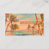 PixDezinesヴィンテージハワイアンビーチシーン 名刺 (裏面)