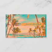 PixDezinesヴィンテージハワイアンビーチシーン 名刺 (裏面)