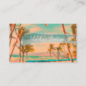 PixDezinesヴィンテージハワイアンビーチシーン 名刺 (裏面)