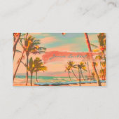PixDezinesヴィンテージハワイアンビーチシーン 名刺 (裏面)