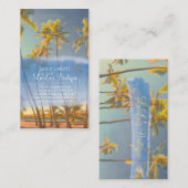 PixDezinesヴィンテージハワイアンビーチシーン 名刺 (正面/裏面)